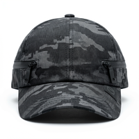 Casquette de baseball tactique Techwear à motif camouflage numérique avec fermeture éclair discrète