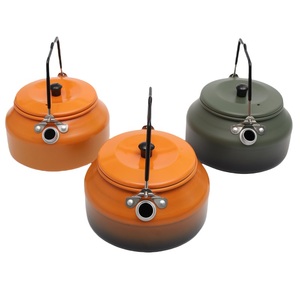 Bouilloire portable ultralégère en aluminium orange <span class=keywords><strong>de</strong></span> 1 L à chauffe rapide, idéale pour la cuisson en <span class=keywords><strong>camping</strong></span> en famille - Product Image 2