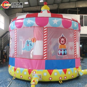 Xiếc theo chủ đề lớn bơm hơi lâu đài vui vẻ Chú Hề Vui vẻ đi chướng ngại vật khổng lồ trượt nhảy công viên 2 năm bao gồm phụ kiện - Product Image 4