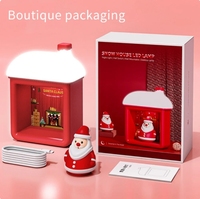 Lampe de chevet sans fil, cadeau de Noël amusant pour enfants, lampe à activation tactile, veilleuse pratique, lumière à induction maison de neige
