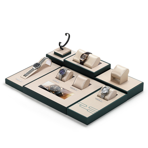 Sundo bán buôn cao cấp biểu tượng tùy chỉnh sang trọng thanh lịch làm bằng tay da lộn da đồng hồ hiển thị Khay Đứng cao bóng sơn mài kết thúc - Product Image 1