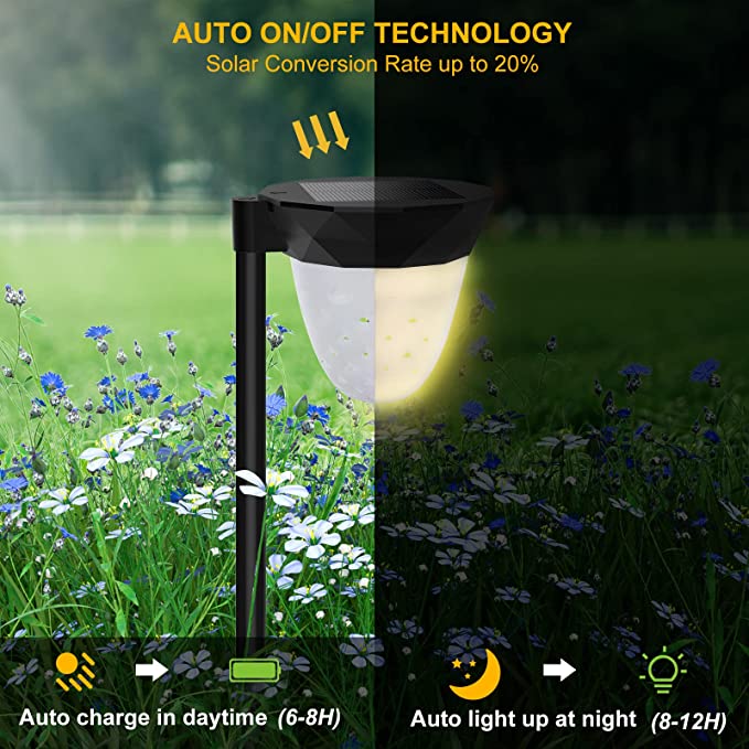 Aluminum Alloy Solar Powered Landscape Lights Outdoor Solar Powered LED Garden Light