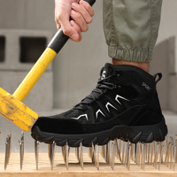 Vente directe d'usine, nouvelles chaussures de sécurité pour hommes, anti-écrasement, anti-perforation, chaussures de travail, tendance, polyvalentes, antidérapantes, résistantes à l'usure