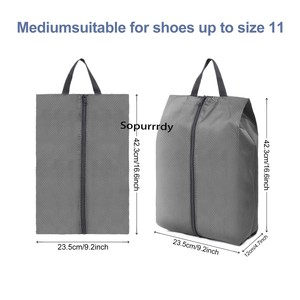 Sacs à chaussures de voyage personnalisés avec logo, sacs à chaussures imperméables, organisateurs de rangement personnalisés, pochette zippée imperméable - Product Image 2
