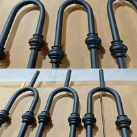Nouveaux balustres en fer forgé en forme de U avec balustre articulé en fer pour escalier intérieur