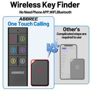 ABBREE KF-106 Localizzatore di Chiavi Wireless RF, Tracker per Animali Domestici, Tracker per Portafogli, <span class=keywords><strong>Telecomando</strong></span>, 1 Trasmettitore RF, 6 Ricevitori - Product Image 2
