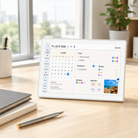 Afficheur de calendrier numérique intelligent de 21,5 pouces, grand écran tactile, assistant vocal IA, prise en charge MP4/MP3, stockage 32 Go pour l'horaire familial