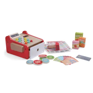 cash register kinder lernen Suppliers-Montesssori Toys Lernspiel zeug Holz kasse Spielzeug für Kleinkinder
