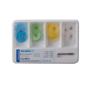 Boîte de 40 disques de polissage flexibles pour prothèses dentaires Disques de polissage 10mm pour dentisterie réparatrice