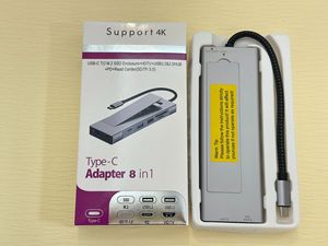 Station d'accueil Justlink 8 en <span class=keywords><strong>1</strong></span> PD 100W en alliage d'aluminium Type-C USB-C Hub M.<span class=keywords><strong>2</strong></span> NVMe SATA SSD USB C pour ordinateur portable <span class=keywords><strong>PC</strong></span> - Product Image 5
