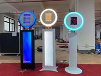 Portable Led Anneau Lumière Roamer Itinérance Photobooth ipad Photo Booth Shell Selfie Stand Machine avec Écran Lcd et Flight case