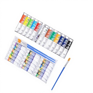 Peintures gouache en tube d'aluminium Maries 5/12 ml, 12/18/24/36 couleurs, pour papier / Coffret - Product Image 3