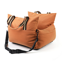 Siège auto pour chien de luxe personnalisé avec logo, double siège avec boucle de sécurité, accessoires intérieurs pour lits pour animaux de compagnie