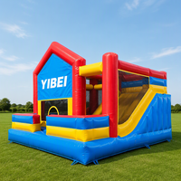 Château gonflable pour enfants avec toboggan, PVC 0,55 mm, taille et couleur personnalisées, design gratuit pour location de fête, utilisation en extérieur et en intérieur