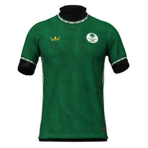 Maglia da Calcio Personalizzata 2024 di Alta Qualità, 100% Poliestere, Vestibilità Comoda, con Logo, Nome e Numero Stampati, Design per <span class=keywords><strong>Club</strong></span> Nazionale dell'Arabia Saudita - Product Image 1