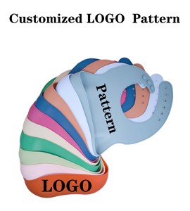 Venta caliente protección del medio ambiente no tóxico impermeable se puede personalizar babero de bebé de silicona de grado alimenticio impreso - Product Image 4