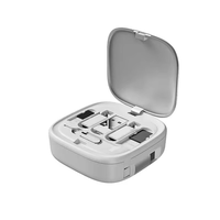 Kit Adaptor Usb portabel 60W 6 in 1, kabel multifungsi Kit Adaptor Usb kabel pengisian dapat ditarik