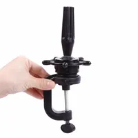 Support de perruque réglable en plastique et acier avec pince pour tête de mannequin et petite poupée, pour extensions de cheveux, noir, usage commercial