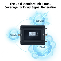 Amplificateur de signal tri-bande amélioré 2026 900 1800 2100 MHz B8 B3 B1 Gain 75 dB 1200 m² Application Tuya Europe Asie Afrique 2G 4G 5G