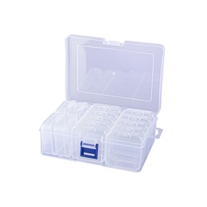 Transparent Small Square Storage Box 5.5cm With Compartments For Jewelry Desktop Organizer Plastic Container Set - Product Image 2