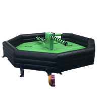 Commercial Pvc Rodeo Ride Mécanique Équitation Taureau Gonflable Adultes Mécanique Taureau Matelas D'équitation Taureau Tapis Gonflable