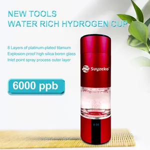 Suyzeko Hydrogen Water Generator SPE PEM Water Electrolyzer Hydrogen-rich Water Bottle 5000PPB