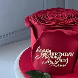 Nuova Decorazione per Torta di Compleanno in Acrilico Stile Ins, 'Buon Compleanno Mamma' e 'Il Mio Amore', Accessori per Decorazione Tavolo Dessert - Product Image 4