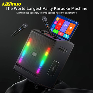 Wholesale New Hot Trolley 17.3 Inch Portable <b>Speaker</b> Machine Touch Screen Colorful KTV Singing Player Handle <b>Outdoor</b> <b>Speaker</b> Bt - Product Image 2