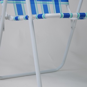 كرسي تخييم بمسند ذراع معدني من الألومنيوم أنبوب فولاذي قابل للطي شبكة ريترو استراحة العشب الشاطئ المحمول خفيف الوزن للبالغين - Product Image 4