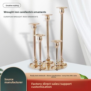 Candelabro <span class=keywords><strong>de</strong></span> Hierro Forjado <span class=keywords><strong>de</strong></span> Cinco Brazos, Estilo Europeo, <span class=keywords><strong>para</strong></span> Decoración Romántica <span class=keywords><strong>de</strong></span> Bodas y Cenas a la Luz <span class=keywords><strong>de</strong></span> las Velas - Product Image 2