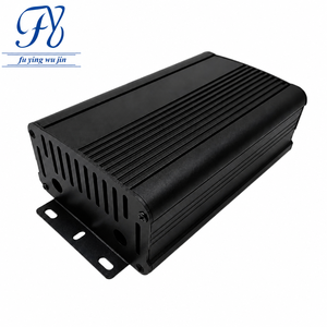 Boîtier de contrôle en aluminium extrudé 95*55*150mm, noir mat, avec panneau supérieur à ailettes et grille de ventilateur, <span class=keywords><strong>pour</strong></span> onduleur et alimentation, IP54 - Product Image 1