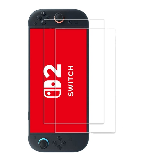 1 2 PCS HD Game Player Screen Protector Tempered Glass for Nintendo Switch 2 OLED Lite Gaming Protective Glass Film Protector