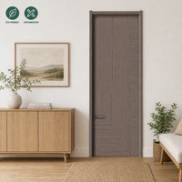 Porte en bois massif mélaminé personnalisée, résistante aux rayures et insonorisée, pour la maison et le commerce