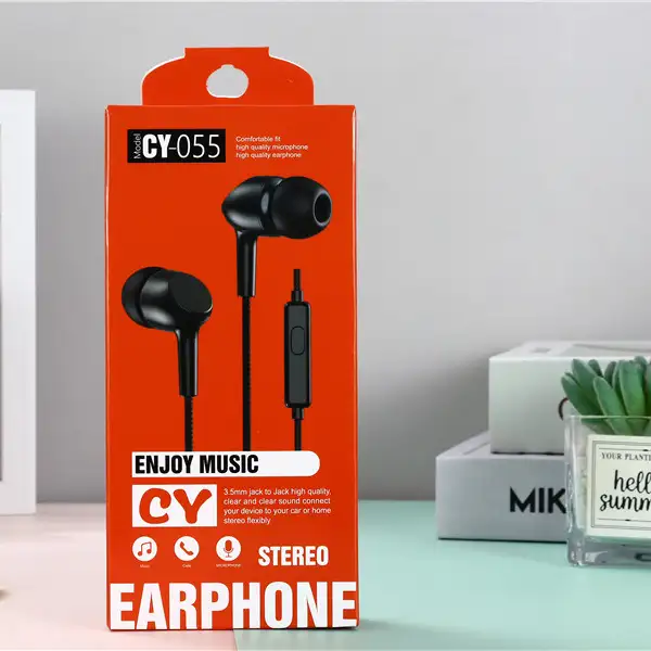 Prezzo All'ingrosso di alta qualità Clear Sound CY054 wired auricolari Wired cuffie In-Ear 3.5mm Stereo CY-054 auricolare con mic