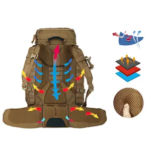 Us Alice Pack Sac à dos large imperméable Sac à dos d'hydratation pour assaut sportif Ceinture d'épaule Sac à dos tactique Molle