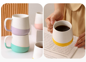 Madou Quà Tặng Phong Cách Bắc Âu Chất Lượng Cao Bán Buôn Tùy Chỉnh Cốc Cà Phê Sữa Gốm Có Tay Cầm Tròn Cốc Gốm - Product Image 4