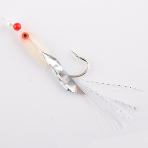 หัวปลาเรืองแสง 5 หัว กระดาษเลเซอร์สีเงิน ตะขอคู่ 5 ตัว ชุดสายเบ็ดซาบิกิ เหยื่อตก<span class=keywords><strong>ปลา</strong></span> - Product Image 2