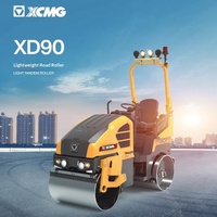 Rouleau compresseur routier vibrant combiné acier-caocho XD140VT de 4 tonnes - Radius de braquage court, compresseur de terre diesel assis