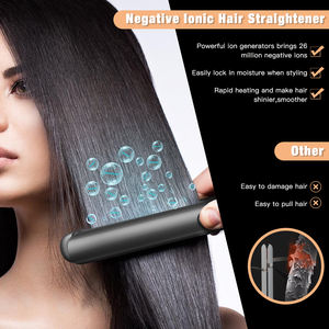 Logo personnalisé cheveux fers plats planchas de cabello ion négatif Vibration titane kératine traitement lisseur cheveux - Product Image 2