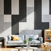 Panneau mural moderne en fibre de polyester 100% à motif nid d'abeille 9mm/12mm, absorption acoustique très efficace, écologique, pour appartement, salon