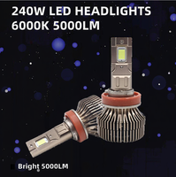 Feux de croisement LED pour voiture H11 12V, commande par application, faisceau de route H1 H4 9005, feux antibrouillard bicolores, puce LED, ajustement universel, nouveau Accord