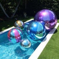 Boules sphériques en miroir gonflables en PVC pour événements géants, ballons en miroir disco gonflables colorés, décoration pour mariage et fête