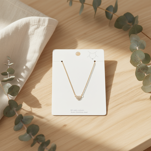 Collana a Cuore con Diamante Bianco in Acciaio Inossidabile per Donna, Gioielli alla Moda - Product Image 2