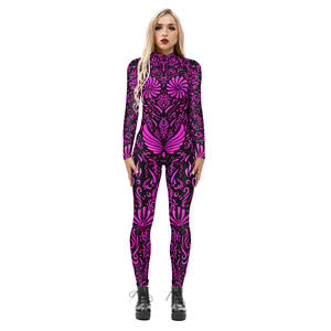 King Mcgreen Star Hot Sale Womens Halloween Skelet Strakke Jumpsuit Sexy 3d Geprint Kostuum Bodysuit Feestkleding - Product Image 2
