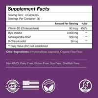 Capsules de Myo-Inositol Plus D-Chiro-Inositol de qualité favorisant l'équilibre hormonal, compléments de fertilité naturels, capsules en marque blanche