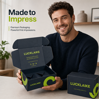 Boîte d'expédition noire de luxe au design personnalisé, emballage en carton ondulé, boîtes d'expédition noires avec logo