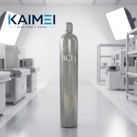Cilindro de Gas de Acero Electrónico Grado 5N BCl3 de 10L/47L para Grabado de Semiconductores con Válvula CGA660/DISS634, Gas Industrial