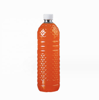 Bouteille de boisson en plastique PET transparente de qualité alimentaire de 1L, à usage unique, avec bouchon inviolable, vente chaude
