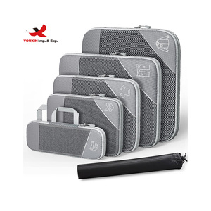 Nouvelle conception de sac de voyage pliable tendance, sac de voyage en nylon, organisateur de voyage, cube de rangement multicolores, ensemble de sacs de rangement pour voyage - Product Image 1