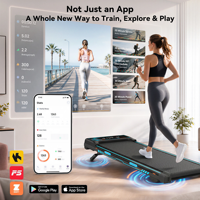 Treadmill Elektrik Walking Pad dengan Kemiringan Otomatis 1-15%, Lebar Sabuk 40 cm, Mesin Fitness di Bawah Meja untuk Home Gym, OEM Dapat Disesuaikan